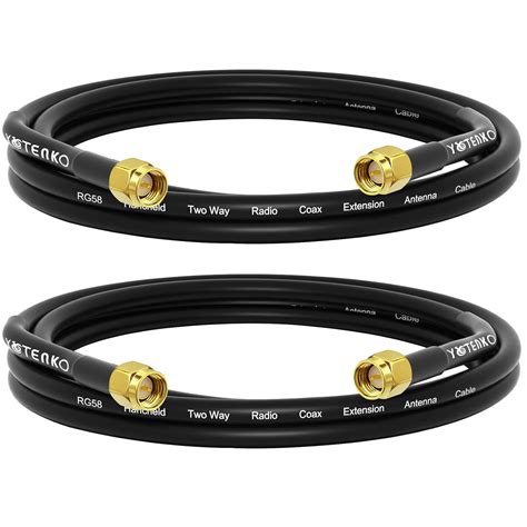 Amazon YOTENKO RG58 Coaxial Cable SMA Male To SMA Male Cable 3FT 2