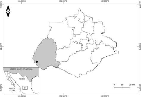 Map Of Aguascalientes With The Municipality Of Calvillo Highlighted In