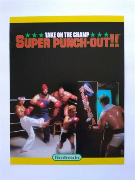 Super Punch Out Arcade Flyer Original 1984 Retro Video Game Art Print Boxing Ephemera Other