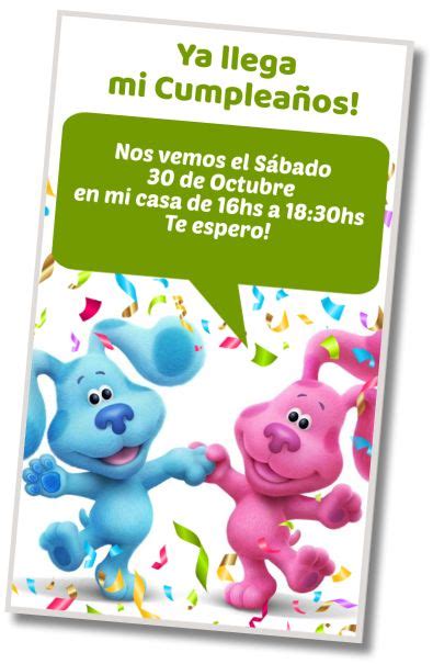 Mejores Invitaciones Las Pistas De Blue Whatsapp Digital