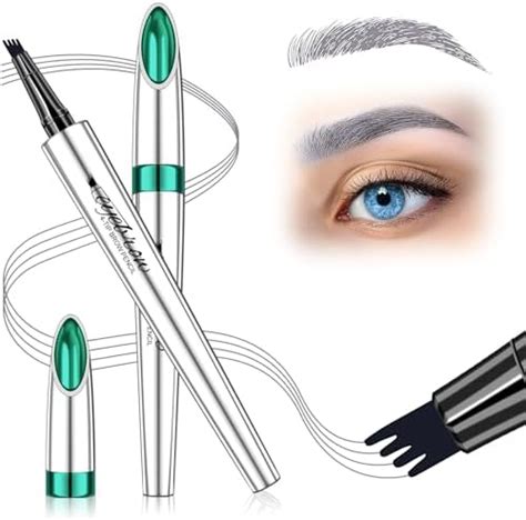 Microblade Eyebrow Pen Grey Eyebrow Pencil For Older Women Soft Waterproof Brow 4