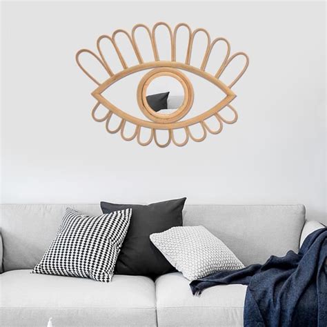 Ej Life Miroir Pour Les Yeux En Rotin Miroir Mural En Il De Rotin Tiss