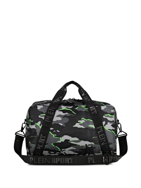 Plein Sport Boston Camouflage Print Duffle Bag Farfetch