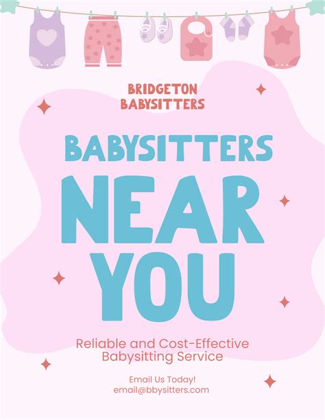 Free Simple Babysitting Flyer Template Edit Online And Download