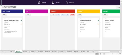 Kanban Board Excel Template - Exsheets