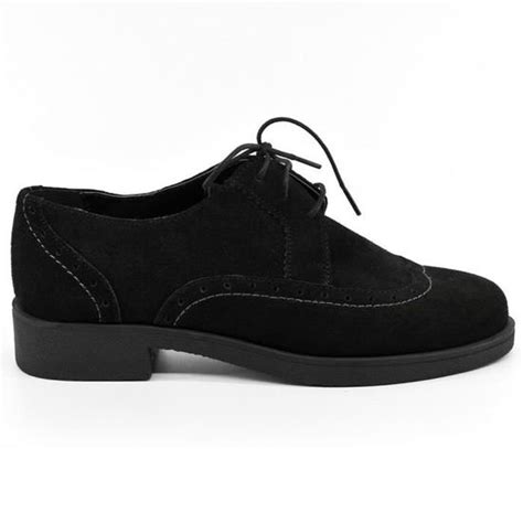 Chaussures Femme Lacets Derby Cuir Noir Noir Cdiscount Chaussures