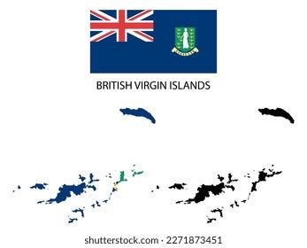 British Virgin Islands Flag Map Illustration Stock Vector (Royalty Free ...