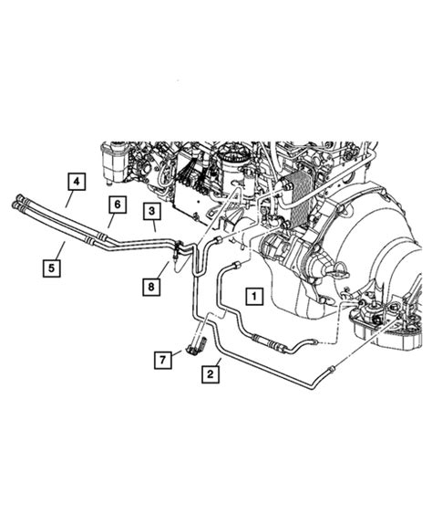 Lines Transmission Oil Cooler For 2004 Dodge Ram 2500 Mopar Factory