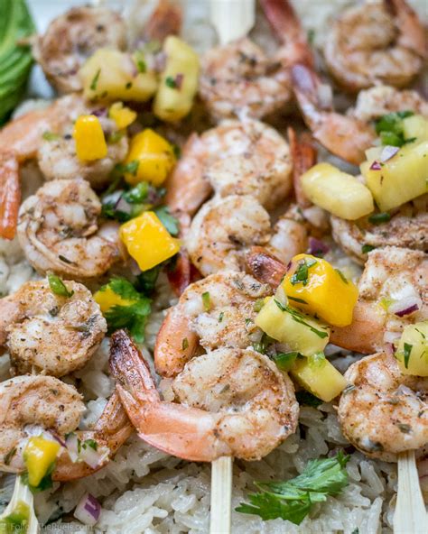 Jamaican Jerk Shrimp With Pineapple Mango Salsa