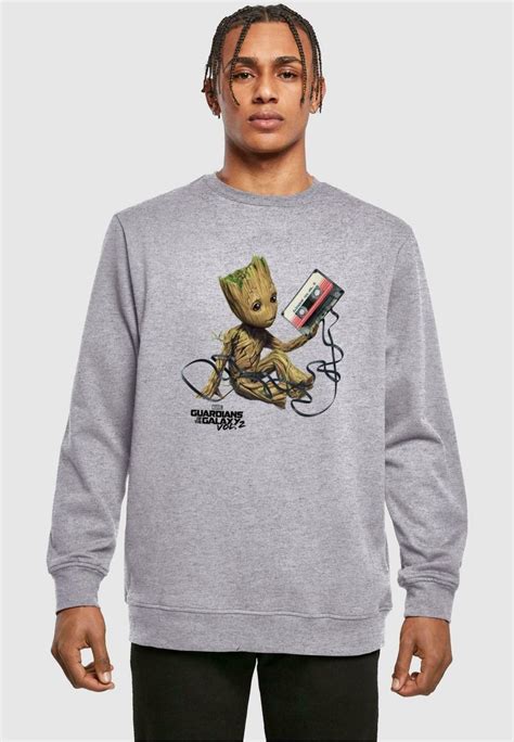 Absolute Cult Marvel Guardians Of The Galaxy Groot Tape Sweatshirt