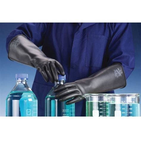 Polyco Chemprotec Rubber Gauntlet Gloves 40cm Sc104 Theglovestore