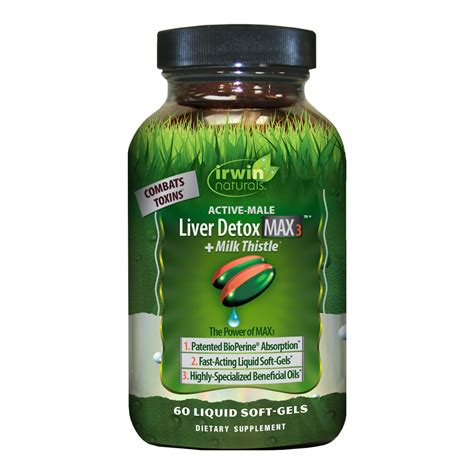 Irwin Naturals Liver Detox Max3 Milk Thistle 60ct Supports Liver