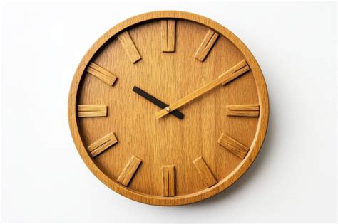 Wooden Wall Clock With Roman Numerals A Rustic Wooden Wall Clock With