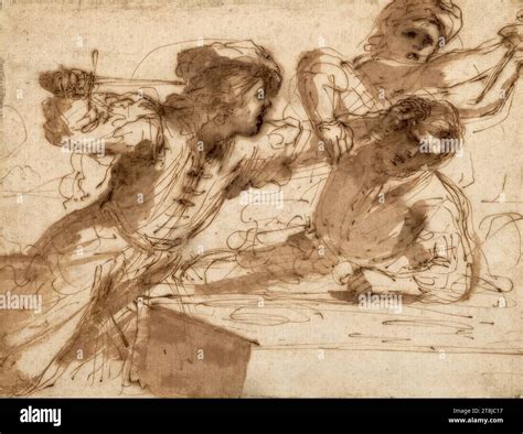 Study For The Murder Of Amnon In The House Of His Brother Absalom