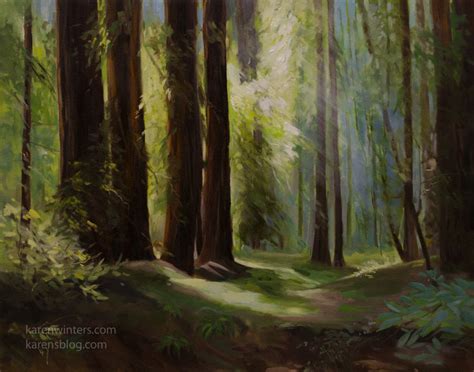 Redwood Tree Painting