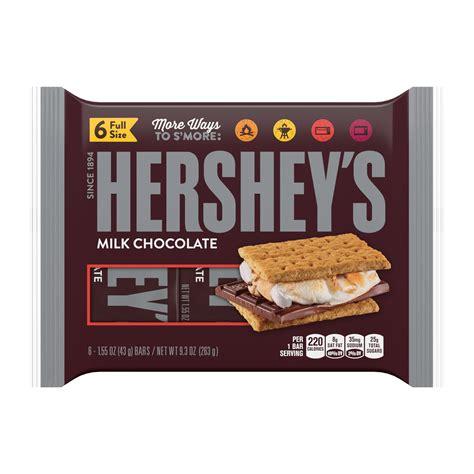 Hersheys Milk Chocolate Candy Valentines Day Candy 93 Oz Pack 6