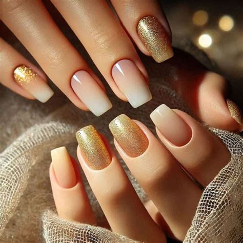 Classy Nude And Gold Nail Design Ideas To Elevate Your Look Style Zuri