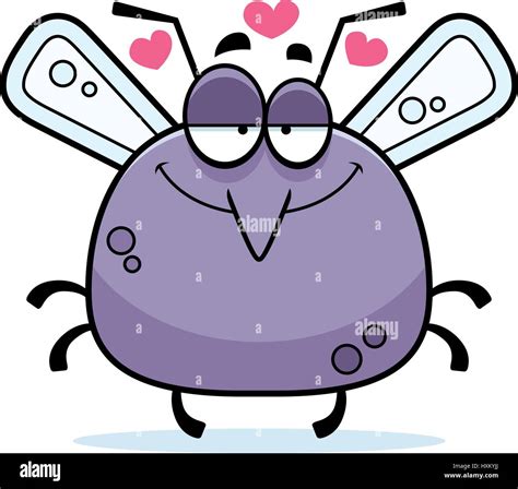 A Cartoon Illustration Of A Mosquito In Love Stock Vector Image And Art