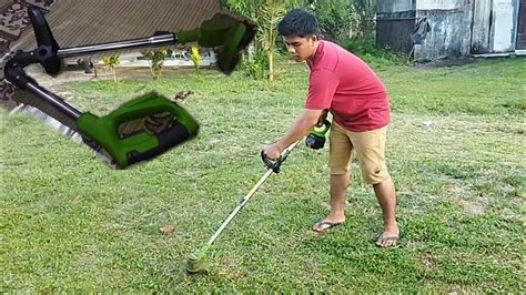 Uji Coba Mesin Rumput Cordless Murah Ixce Bisa Lipat Youtube