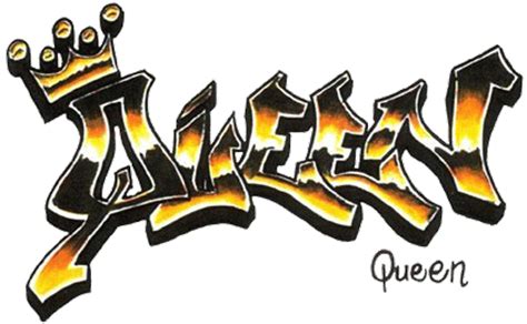 An Image Of The Word Queen Written In Graffiti