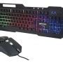 KIT GAMING TECLADO METAL MOUSE Semi mecânico LED RGB ABNT2 PADRAO