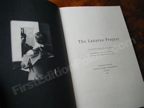 First Edition Criteria and Points to identify The Lazarus Project by Aleksandar Hemon