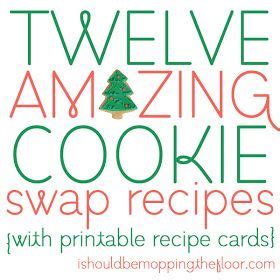 a christmas cookie swap with printable recipe cards