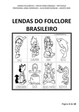 Ficha De Leitura Folclore Lendas Experimente A Incr Vel Transforma O