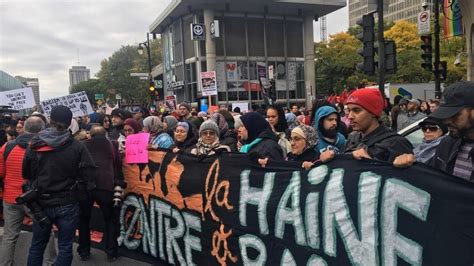 Manifestation contre le racisme et le gouvernement élu de la CAQ à