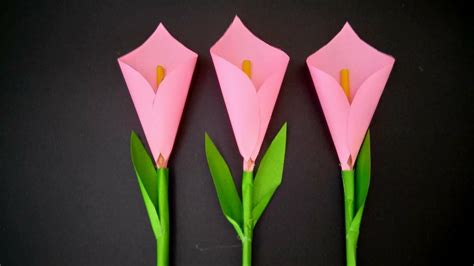 Lirio De Papel Facil De Hacer Diy Easy Origami Lily Youtube