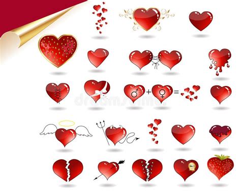 Set Of Vector Sex Hearts Icons Stock Vector Illustration Of Burlesque Public 49738813