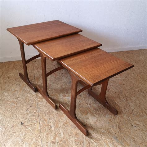 Tables Gigognes Teck Ann Es C Te Vintage