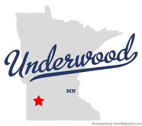 Map of Underwood, Redwood County, MN, Minnesota