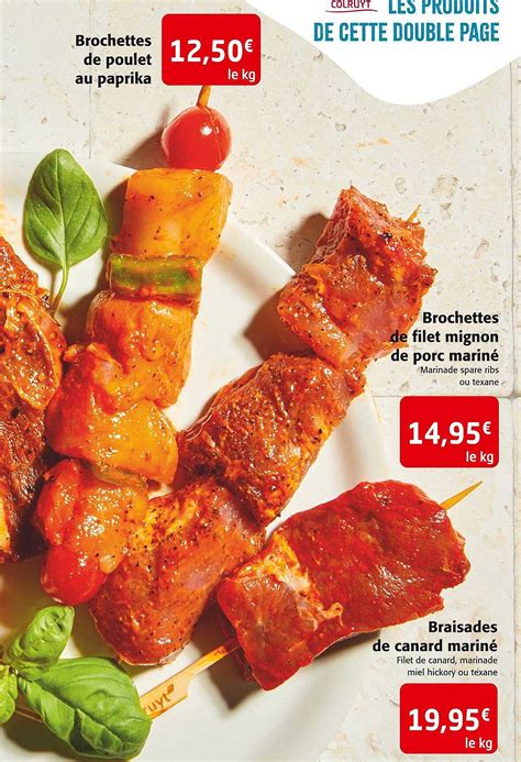 Promo Brochettes De Poulet Au Paprika Brochettes De Filet Mignon De