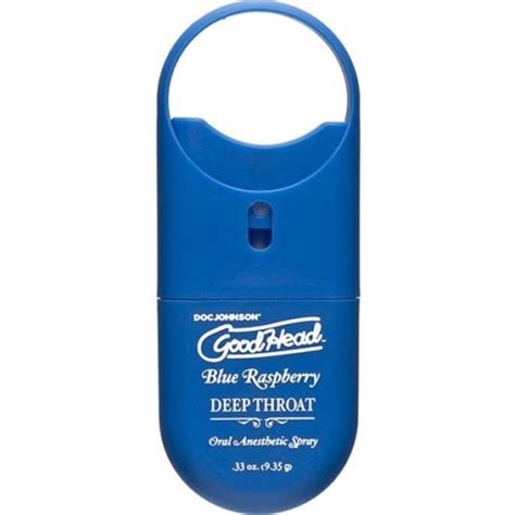 Goodhead Deep Throat To Go Oral Anesthetic Spray Blue Raspberry 33 Oz Sex Toy Hotmovies