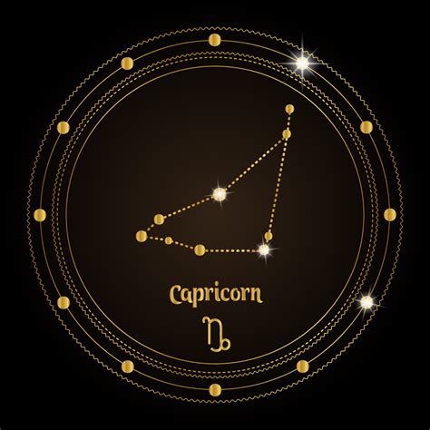 Capricorn Constellation Of The Zodiac Sign In The Cosmic Magic Circle