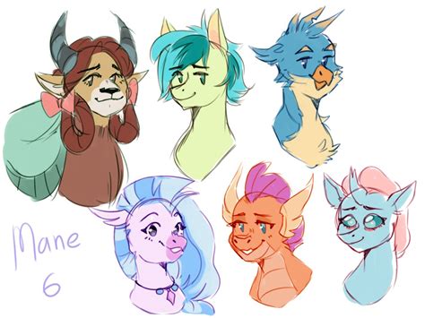 Gallus Ocellus Sandbar Silverstream Smolder And Others Drawn By