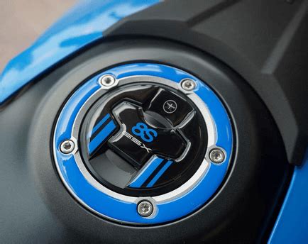 Suzuki Gsx S Adesivo Tappo Serbatoio Blu E Nero Labelbike