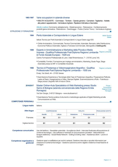 Cv Europass Compilato