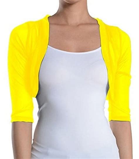 Fashion Secrets Women S Sheer Chiffon Bolero Shrug Jacket Cardigan