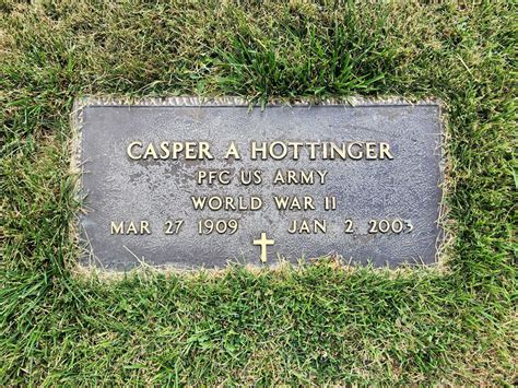 Pfc Casper Allen Hottinger M Morial Find A Grave