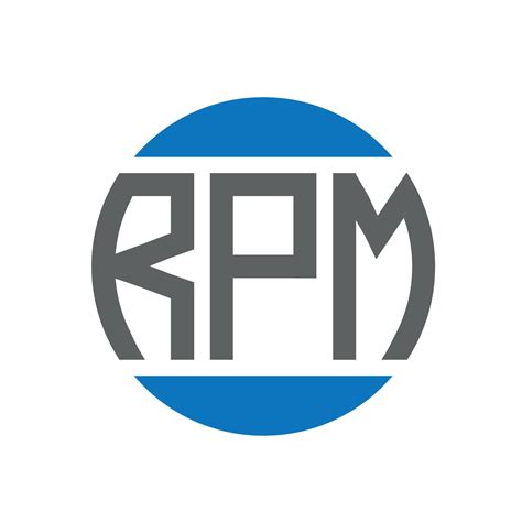 RPM letter logo design on white background. RPM creative initials ...