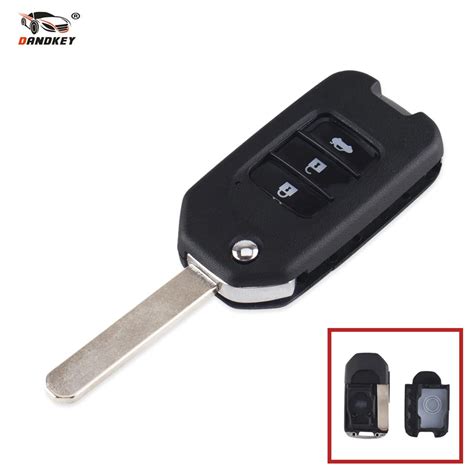 Dandkey New Folding Flip Remote Key Shell Fob 3 Buttons For Honda Civic