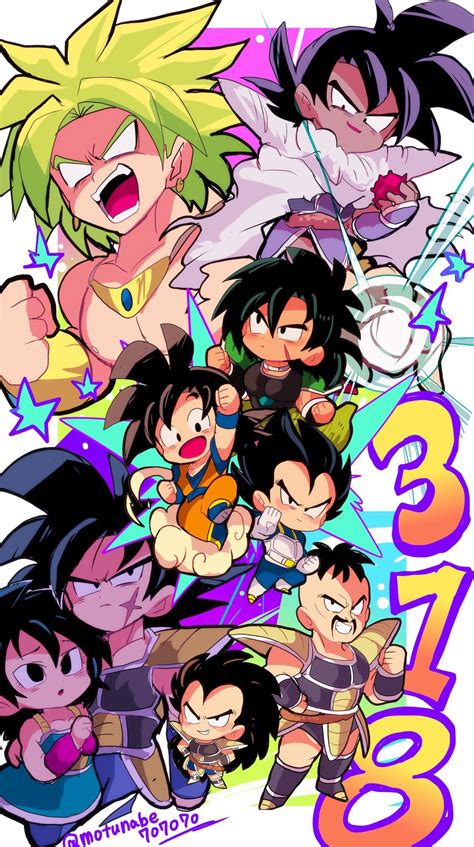 Son Goku Vegeta Broly Broly Bardock And 4 More Dragon Ball And 3