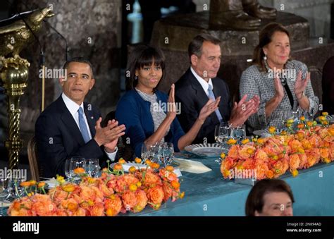 President Barack Obama From Left With First Lady Michelle Obama