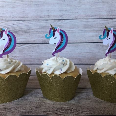 Unicorn Cupcake Toppers Etsy