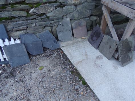 Vintage Box Of Roof Slate For Repurpose