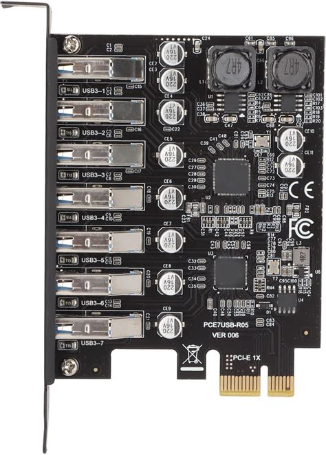 7 portas PCIE para placa de expansão USB 3 2 suporte para placa de