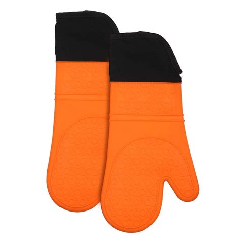 Extra Long Silicone Oven Mitts Professional Heat Resistant Bbq