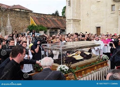 Arrival Of The Body Of St Leopold Mandic In Zagreb Cathedral Editorial